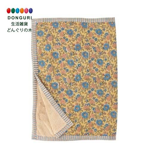 For Single - 【200円クーポン】 トモコーポレーション ブランケット カリーノブロックプリント イエローオーカー 約100×70cm 11725-006-215 ＜トモコーポレーション 父の日 プレゼント 入園祝い 入学祝い かわいい おしゃれ お返し＞