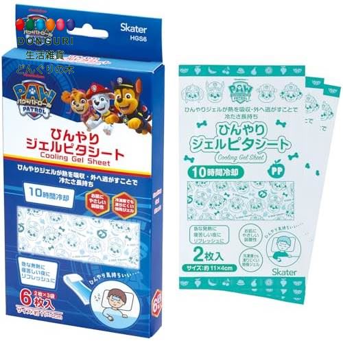 仕様 サイズ:幅11×縦4cm 成分:エデト酸塩・色素・lメントール配合 原産国:中国 商品詳細 お肌に優しい弱酸性のひんやりジェルピタシート。 熱を吸収しながら外へ逃がし、10時間冷却。 急な発熱、寝苦しい夜、リフレッシュに最適です。 冷凍庫でも凍りにくい特殊ジェル。 冷蔵庫・冷凍庫に保管すれば、より良い冷却効果を得られます。 ※メントールや粘着剤に弱い方は使用しないでください。 ※ご使用の際はパッケージの説明書きをよくお読みください。 ※掲載画像はあくまでイメージです。 実際の商品とは色・柄等が異なる場合がございます。 何卒ご了承ください。 関連商品 詳細情報 メーカー: スケーター(Skater) 型番: HGS6-71777 色: パウ・パトロール サイズ: サイズ：幅11×縦4cm 梱包サイズ: 20.5 cm x 10 cm x 2 cm 商品重量: 56 g 梱包重量: 74 g ブランド名: スケーター(Skater)
