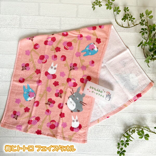 ジブリ となりのトトロ グッズ 梅とトトロ フェイスタオル (2024)　スタジオジブリ 今治タオル キャラ..