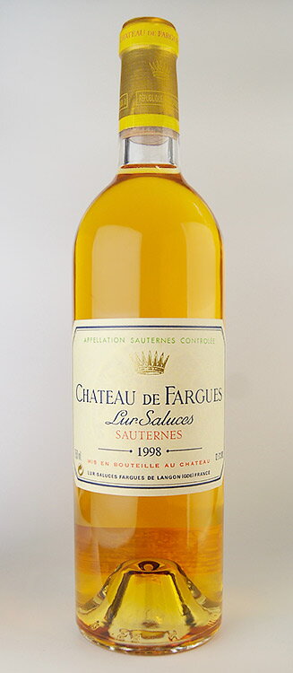 シャトー・ド・ファルグ [1998] AOCソーテルヌ Chateau de FARGUES [1998] AOC Sauternes /白/極甘口/貴腐ワイン/