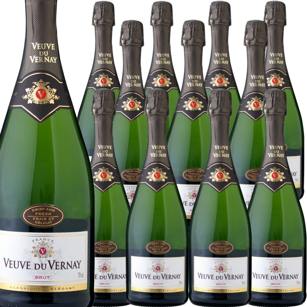 [12本セット] ヴーヴ・デュ・ヴェルネ・ブリュット (クリテール・ブリュット・ド・ブリュット)　Veuve du Vernay Brut (Kriter Brut de Brut)　フランス ヴァン・ムスー 白 辛口 泡 50ml