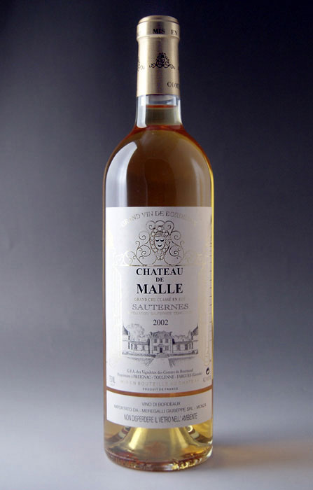 シャトー・ド・マル [2002] AOCソーテルヌ グラン・クリュ・クラッセ 格付第2級 Chateau de MALLE [2002] AOC Sauternes Grand cru Classe /白/