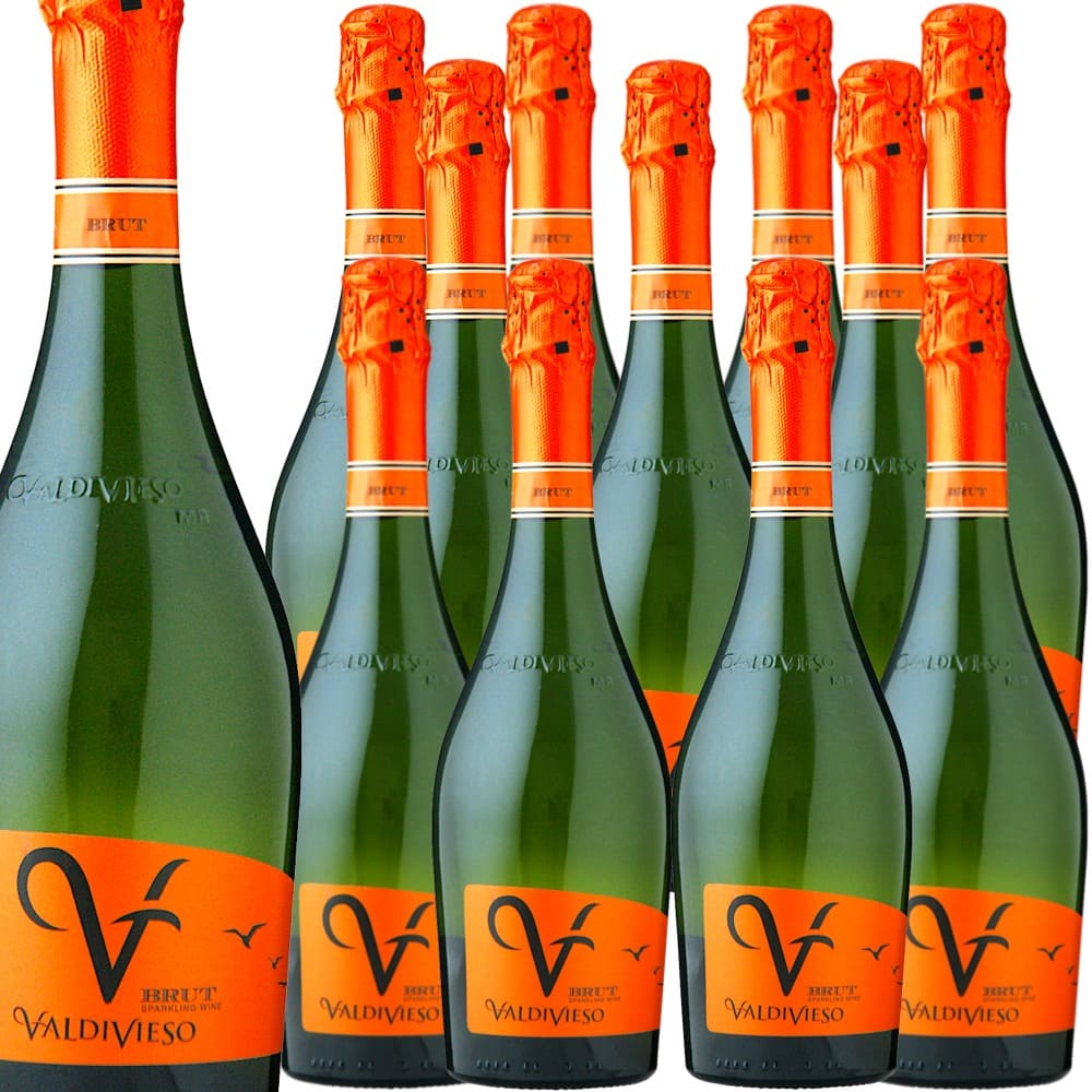 [12本セット] バルディビエソ・ブリュット (ビーニャ・バルディビエソ)　Valdivieso Brut (Vina Valdivieso)　チリ セントラル ヴァレー 白 辛口 スパークリング 泡 750ml