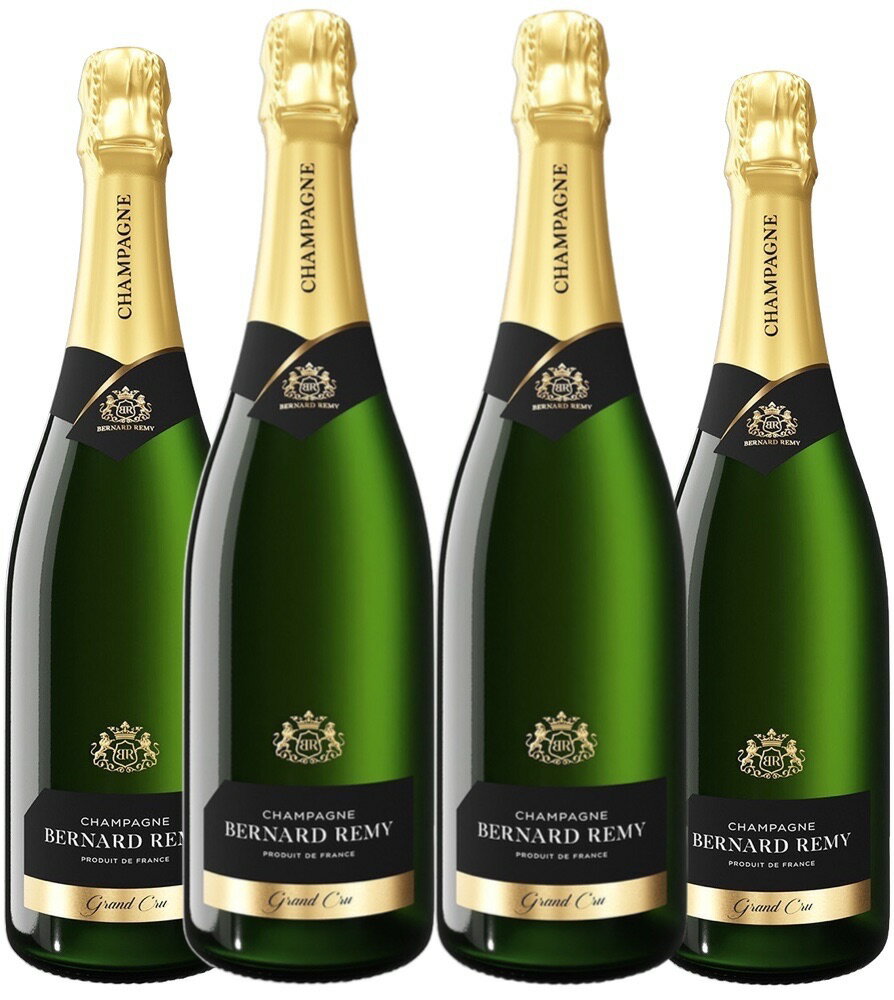 [4本セット] ベルナール レミー グラン クリュ ブラン ド ブラン ブリュット [NV] (ベルナール レミー)　Bernard Remy Grand Cru Blanc de Blanc Brut [NV] (Bernard Remy)　フランス シャンパーニュ 750ml