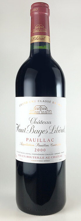 シャトー・オー・バージュ・リベラル [2000] AOC・ポイヤック メドック格付第5級 Chateau Haut Bages Liberal [2000] AOC Pauillac /赤/