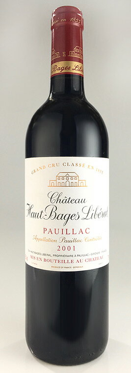 シャトー・オー・バージュ・リベラル [2001] AOC・ポイヤック メドック格付第5級 Chateau Haut Bages Liberal [2001] AOC Pauillac /赤/