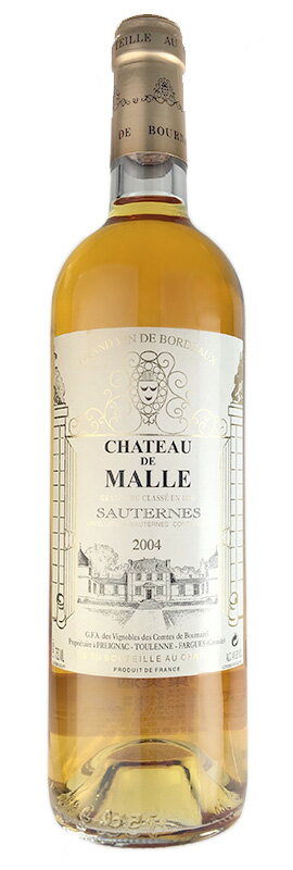 シャトー・ド・マル [2004] AOCソーテルヌ グラン・クリュ・クラッセ 格付第2級 Chateau de MALLE [2004] AOC Sauternes Grand cru Classe /白/