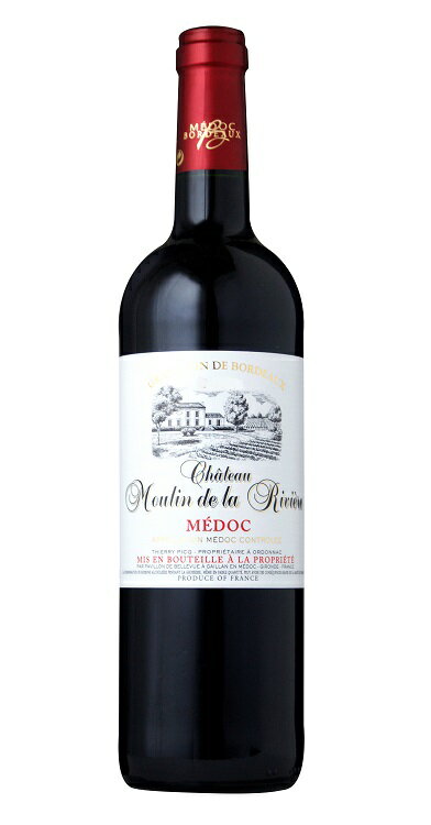 シャトー ムーラン ド ラ リヴィエール　Chateau Moulin de la Riviere　フランス ボルドー AOCメドック 赤 フルボディ 750ml