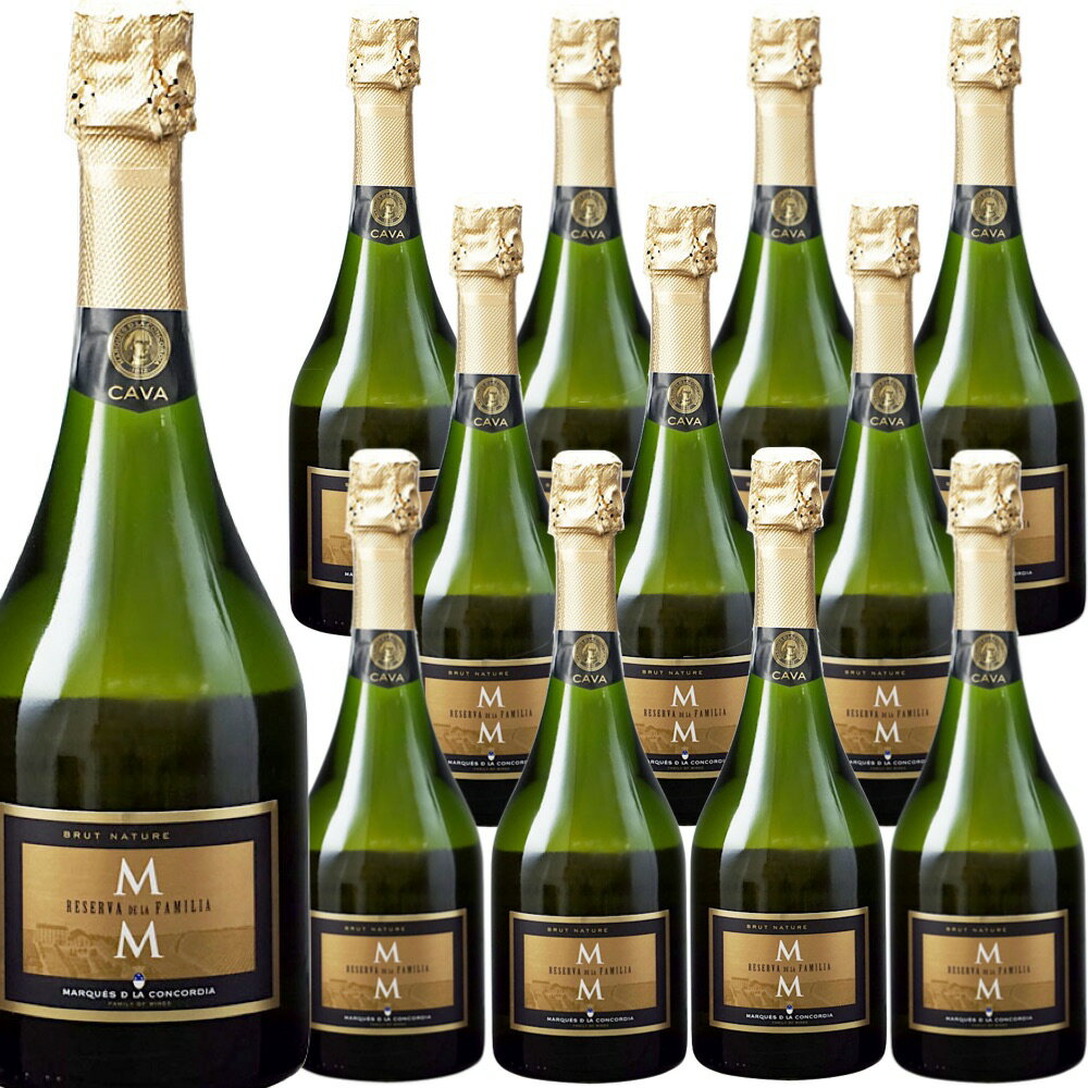 [12本セット] カバ・レセルバ・デ・ラ・ファミリア・ブルット・ナトゥレ (マス・デ・モニストロル)　Cava Reserva de la Familia Brut Nature (Mas de Monistrol)　スパークリング カヴァ スペイン ペネデス 白 辛口 750ml