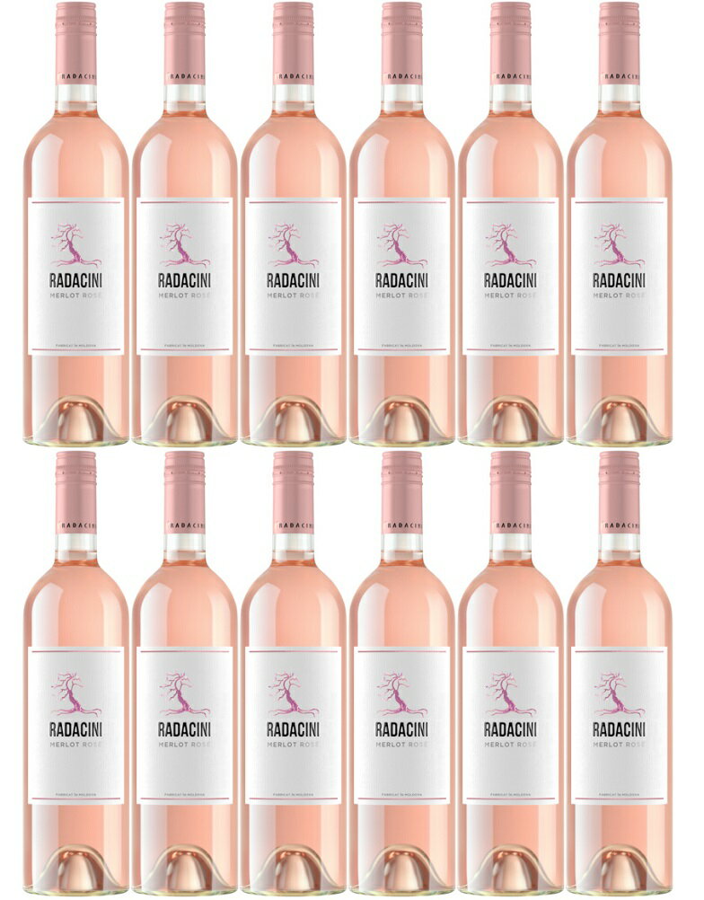 [12本セット] ラダチーニ・メルロー・ロゼ (ラダチーニ・ワインズ)　Radacini Merlot Rose (Radacini Wines)　モルドバ コドゥル ロゼ やや辛口 750ml