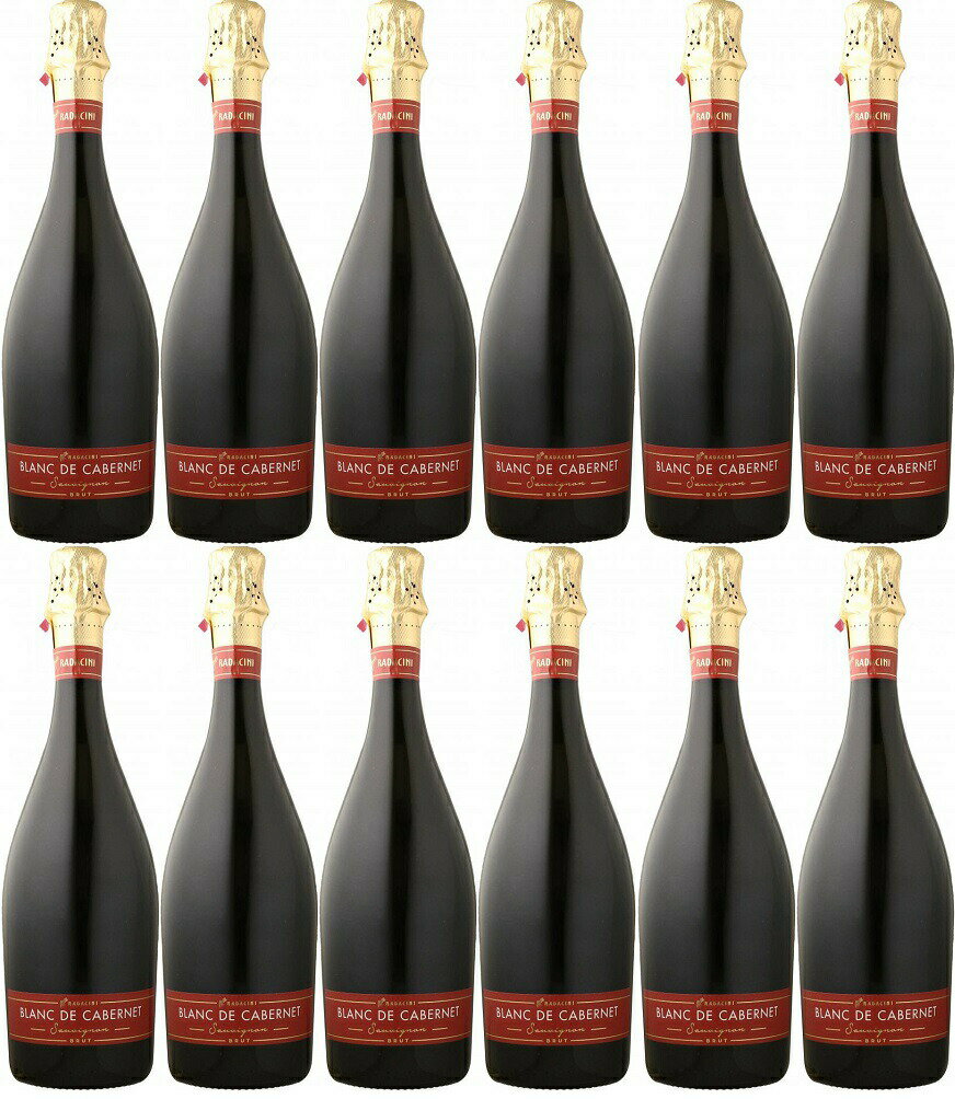 [12本セット] ラダチーニ・ブラン・ド・カベルネ・スパークリング (ラダチーニ・ワインズ)　Radacini Blanc Cabernet Sparkling (Radacini Wines)　モルドバ ステファン・ヴォーダ 泡 スパークリングワイン 白 やや辛口 750ml