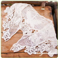 蝶モチーフ付け襟（ひもなしタイプ）[付け襟][つけ襟][つけえり][レース][森ガール][ナチュラル][ガーリー][ティペット][アンティーク風][レトロ風][個性的]をお探しの方に♪82-3951◆ACCESSORY\つけ襟・ティペット◆446-10【2sp_120417_a】