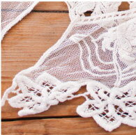 蝶モチーフ付け襟（ひもなしタイプ）[付け襟][つけ襟][つけえり][レース][森ガール][ナチュラル][ガーリー][ティペット][アンティーク風][レトロ風][個性的]をお探しの方に♪82-3951◆ACCESSORY\つけ襟・ティペット◆446-10【2sp_120417_a】