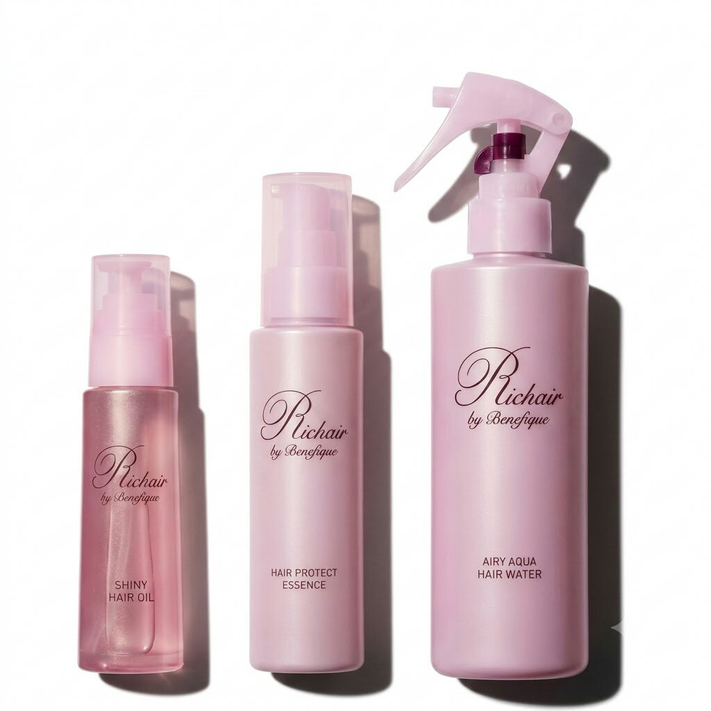 資生堂　ベネフィーク　BENEFIQUE　リシェールバイベネフィーク　ヘアプロテクトエッセンス 100mL/エアリーアクアヘアウォーター　250mL/シャイニーヘアオイル　40ml