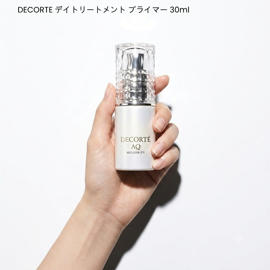商品情報商品説明一瞬で弾むようなハリとうるおいに満ちた質感にととのえ、お肌の品格を際立たせる日中用美容液下地。●しっとりなめらかな使い心地でお肌に吸い込まれるようになじみ、色ムラや凹凸を均一にととのえます。●輝きに満ちた明るさ・血色感・透明感のあるお肌へ仕上げ、ファンデーションのつき・もちを高めます。生産国日本製商品区分化粧品広告文責東信商事株式会社078-599-9482【国内正規品】COSME DECORTE コスメデコルテ AQ　ミリオリティ　デイトリートメント プライマー　30mL 光で拡散させるような自然なカバー力と、スキンケアの後のトーンアップしたような輝きで素肌を引き立て、ふっくらとハリツヤあふれる仕上がりをかなえる日中用美容液下地です。 5