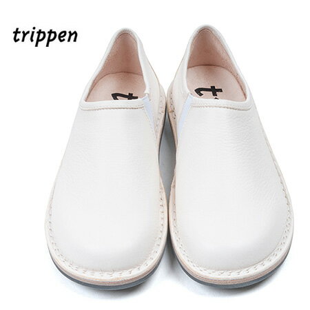 Trippenトリッペン【trippen 正規販売店】スリッポン シューズカラー:WHT-NV本品はポイント＋9倍です！