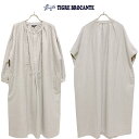 25%OFF SALE【Ladies】セールTIGRE BROCANTE ティグルブロカンテサキソニーフレンチギャザーワンピースカラー：ベージュLadies F(One size)