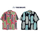 本品はポイント+2倍です!TIGRE BROCANTE ティグルブロカンテ南国の葉Batik ベニスビーチ半袖シャツ