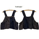 本品はポイント+4倍です!tumuguツムグデニム×ヒッコリーストライプ ビスチェカラー:88 CHARCOALサイズ:F
