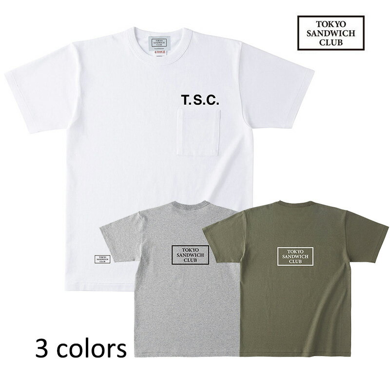 TOKYO SANDWICH CLUB- T.S.C-ARM P.K.T - アートロゴプリント半袖ポケットTシャツ
