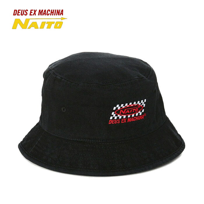 【日本代理店正規品】DEUS EX MACHINA x Kei Naito(デウスエクスマキナ x ケイ・ナイトー) -Naito Bucket - ロゴ刺繍バケットハット