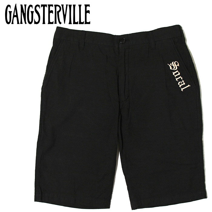 GANGSTERVILLE/ギャングスタービル by GLADHAND - SOCAL - SHORTS - ネップシャンブレーハーフパンツ(ショーツ)本品はポイント＋9倍です！