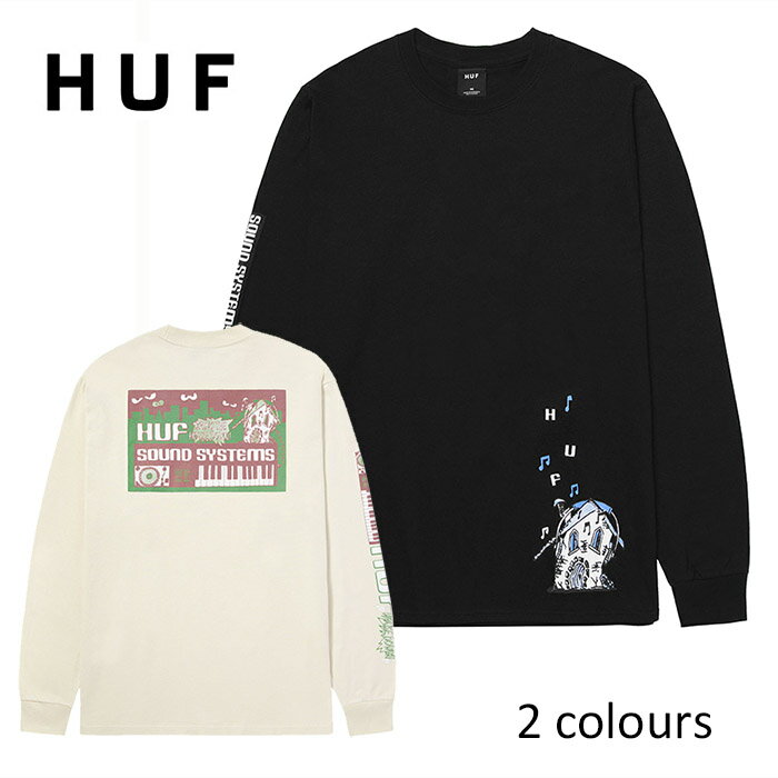 HUF(ハフ) - SOUND SYSTEMS LS TEE - グラフィックアートプリント長袖Tシャツ