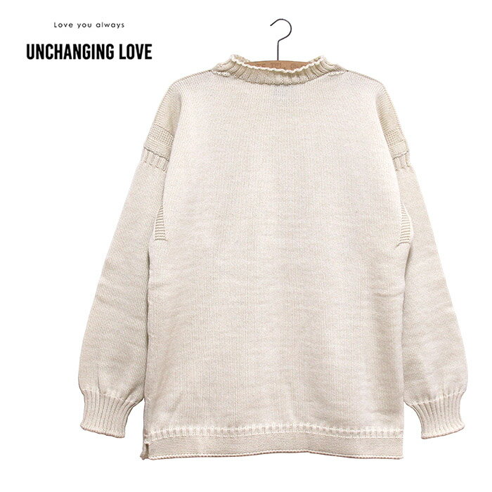 UNCHANGING LOVE x GUERNSEY WOOLLENS UCL GUERNSEY SWEATERガーンジーニットウールセーターCOLOUR:CREAM本品はポイント＋9倍です！