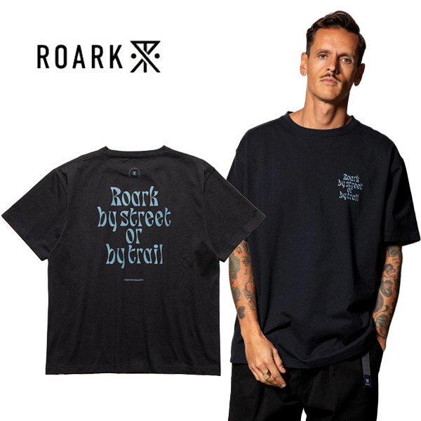 THE ROARK REVIVAL(ロアークリバイバル)B.S.B.T FINE TECH DRY TEEアートロゴプリント半袖TシャツCOLOUR:BLACK