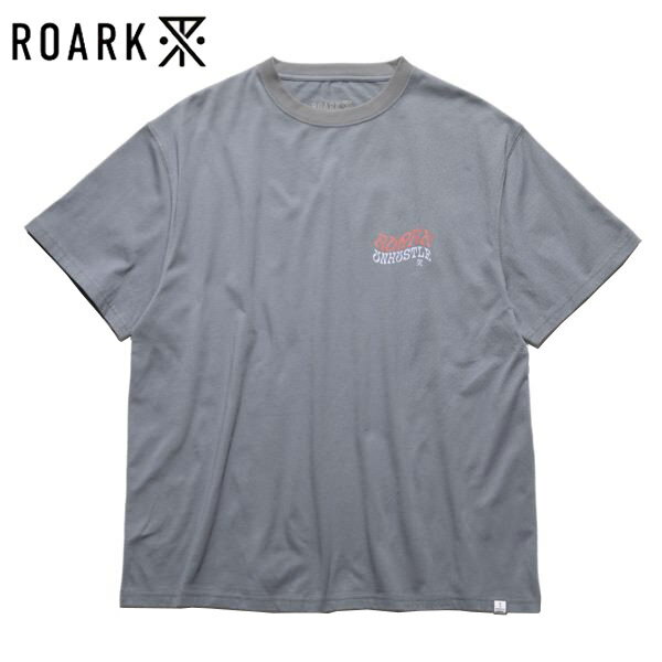 THE ROARK REVIVAL(ロアークリバイバル)UNHUSTLE TEEアートロゴプリント半袖TシャツCOLOUR:FOGGY BLUE