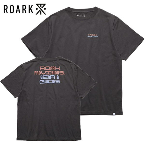 THE ROARK REVIVAL(ロアークリバイバル)GEAR AND GUIDES TEEアートロゴプリント半袖TシャツCOLOUR:CHARCOAL