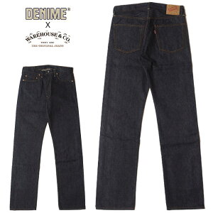 DENIME(ドゥニーム)WAREHOUSE & CO.(ウェアハウス)Lot 224-66 (66MODEL) ISHIKAWADAI66Eモデル大正紡績 石川台 ノンウォッシュデニムパンツレングス 32inch (L32)COLOUR:INDIGO NAVY NON WASH(OR) 【正規取扱品】