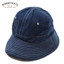 WAREHOUSE Co. ウエアハウス Lot 5200 DENIM ARMY HAT インディゴデニムアーミータイプハット(デイジーハット フルブリムハット)NON WASH (未洗品)【正規取扱品】