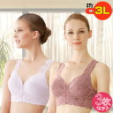 ブラジャー ブラ レディース セット 3色 ノンワイヤー フルカップ 前開き インナー 下着 介護 綿混 L LL 3L 大きいサイズ 防災 災害 地震 非常 備え いざという時 母の日 敬老の日 ギフト プレゼント
