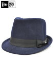 OUTLET アウトレット EK by NEW ERA TRILBY MELTON ネイビー ブラックバンド E0000847 メンズ ハット ブランド ウール メルトン帽子 NEWERA