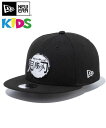 【セール 3960円→1980円】NEW ERA ニューエラ キッズ キャップ Kid's Youth 9FIFTY 鬼滅の刃 タイトルロゴ ブラック 12864396 帽子 刺繍 ベースボールキャップ コラボ サイズ調整 NEWERA 父の日 ギフト