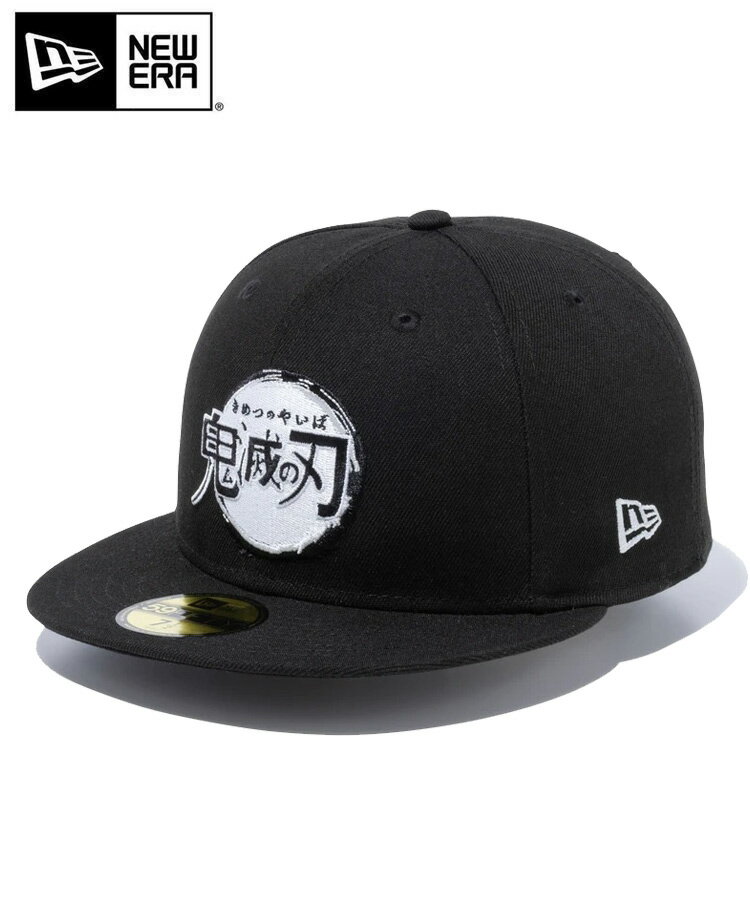 NEW ERA ニューエラ キャップ 59FIFTY 鬼滅の刃 タイトルロゴ ブラック 12864513 メンズ レディース 帽子 cap ベースボールキャップ コラボ NEWERA