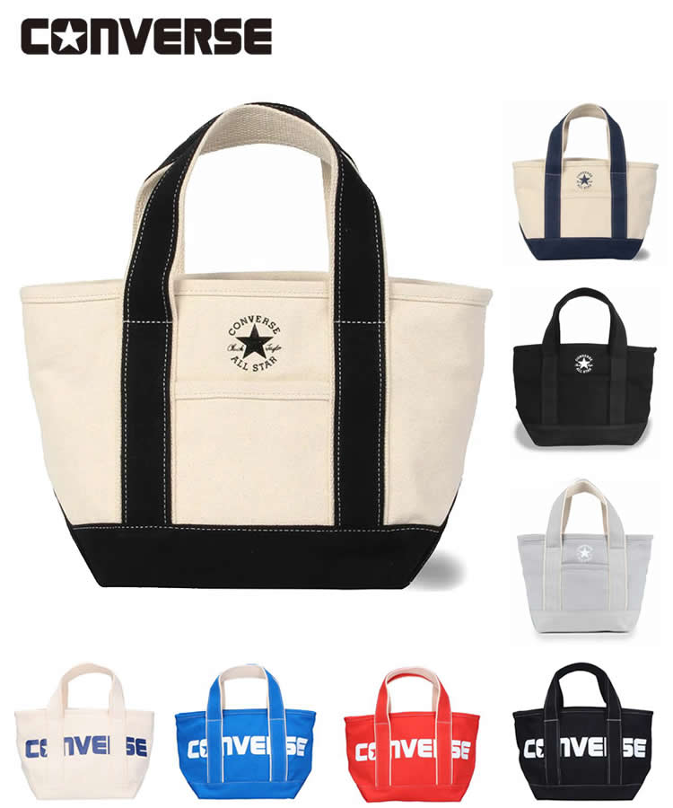 コンバース 帆布・キャンバスバッグ レディース コンバース CONVERSE キャンバス ミニトート バッグ CV CANVAS S TOTE BAG 【Sサイズ】オールスター ロゴ ビッグ レディース メンズ ユニセックス 鞄 かばん 国内正規品 2023 新作 手提げ 軽量 男女兼用