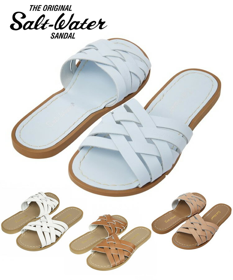 楽天DONOBAN（ドノバン）SALT WATER SANDALS ソルトウォーター サンダル レディース Salt-Water Retro Slide シューズ 靴 革 ウィメンズ レザー レザーサンダル くつ 海辺 ビーチ プール 本革 国内正規品 2023 新作 ホワイト ブラウン