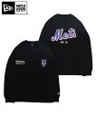 NEW ERA ニューエラ Tシャツ 長袖 コットン Tシャツ MLB Apparel ニューヨーク・メッツ レギュラーフィット ブラック 13755421