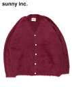 SUNNY INC サニーインク メンズ カーディガン 70s SHORT-HAIR CARDIGAN ワイン DM23F00700 DEL MAR sportswear トップス オーバーサイズ レイヤード シンプル 新作 長袖 父の日 ギフト(4)