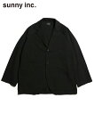 SUNNY INC サニーインク メンズ ジャケット NOTCH COLLAR JACKET OUTLAST ブラック SN23F00100 SUNNY SPORTS トップス テーラード シンプル 新作 長袖