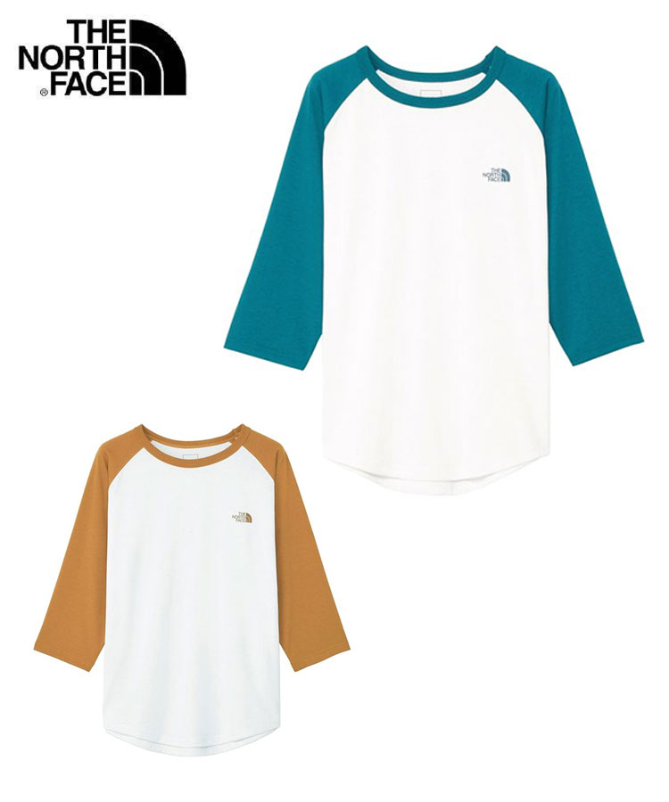 楽天DONOBAN（ドノバン）ノースフェイス THE NORTH FACE トップス 3/4 Sleeve Baseball Tee クォータースリーブベースボールティー NT32476 ホワイト ブラック Tシャツ 定番 新作 アクセサリー アウトドア ロゴ メンズ レディース ユニセックス