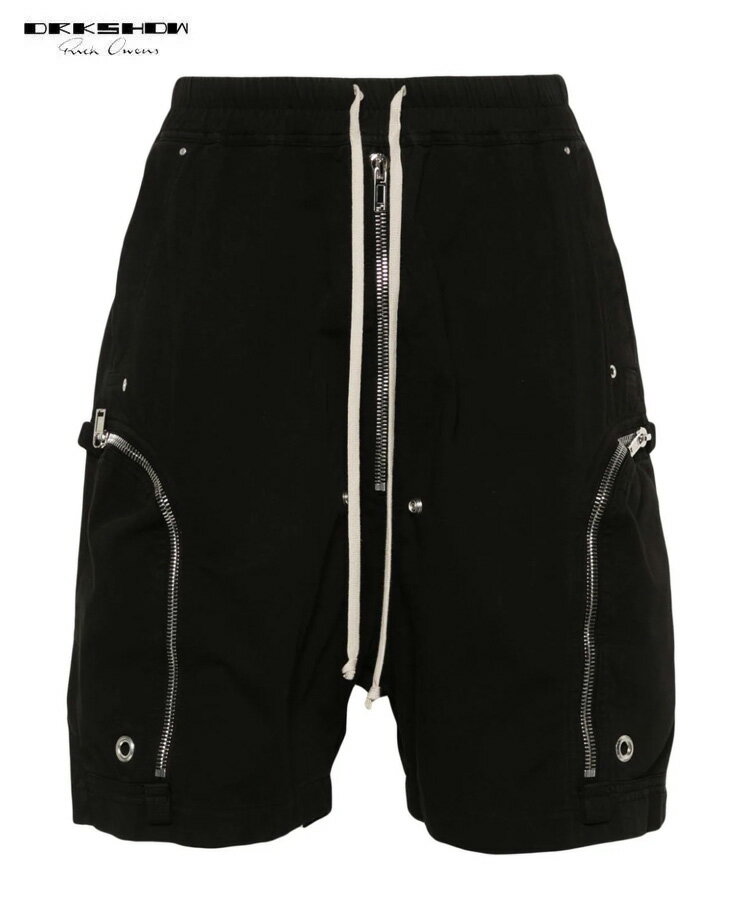 DRKSHDW ダークシャドウ メンズ ショーツ BAUHAUS SHORTS ブラック DU01D1389 TW パンツ ボトムス カーゴショーツ ワイド ジップ ドローストリング ドローコード ジップスライダー 父の日 ギフト