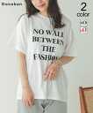 【セール 6820円→2046円】トップス カットソー レディース tシャツ ロゴ ロゴt ロゴtシャツ 無地 無地t 半袖 メッセージ クルーネック プリント 薄手 ミドル丈 メッセージTee シンプル 大人 白t 重ね着 とろみ 涼しい ドノバン