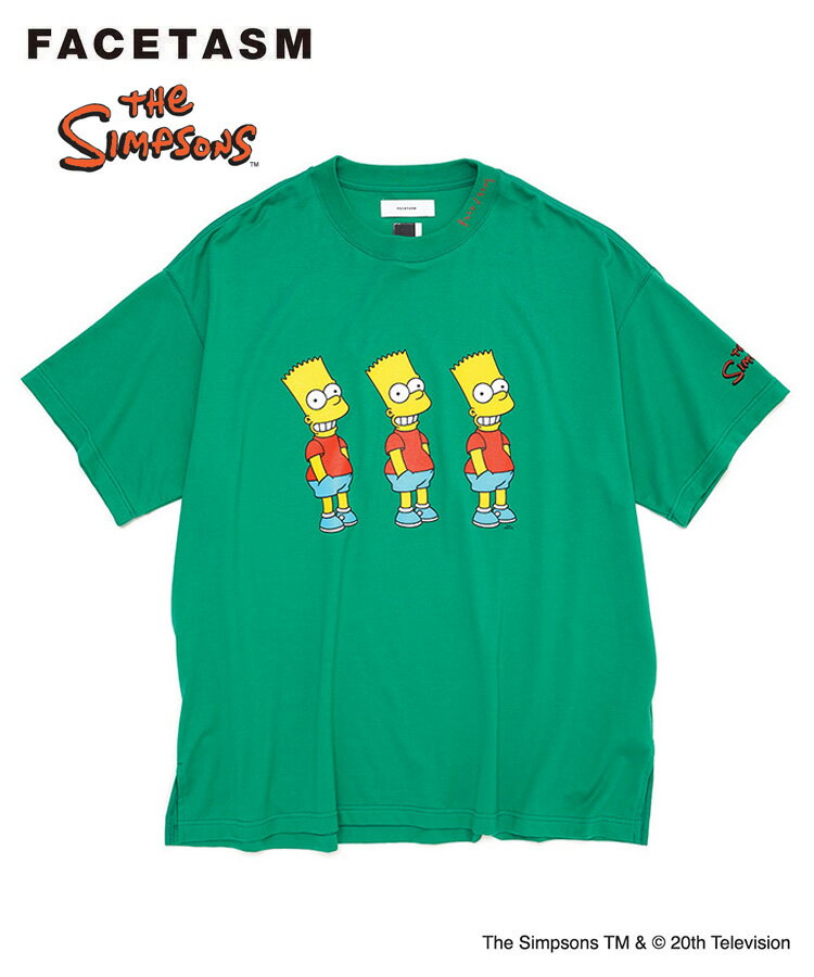 FACETASM ファセッタズム Tシャツ メンズ The Simpsons/FACETASM BIG TEE グリーン SRO-TEE-U15トップス プリント シンプソンズ コラボ 人気 プリント ロゴ バート ホーマー アニメ カプセルコレクションのサムネイル