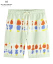 SCOTCH&SODA スコッチ&ソーダ ショーツ Relaxed fit tie-dye sweat shorts ミントタイダイ 292-72523 メンズ ボトムス カジュアル ハーフパンツ リラックス リゾート スウェットショーツ(4)