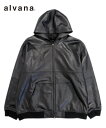 alvana アルヴァナ メンズ ジャケット LAMBSKIN LEATHER PARKA ブラック ALV-00100 トップス シンプル アウター ヴィンテ...