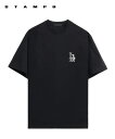 STAMPD スタンプド メンズ Tシャツ LA 001 RELAXED TEE ブラック SLA-M3886TE トップス クルーネック プリント ロゴ 半袖...