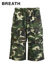 BREATH ブレス メンズ パンツ SUICIDE CAMO CARGO CROPPED ウッドランドカモ BR25SS-P1008 BADHOP バッドホッ...